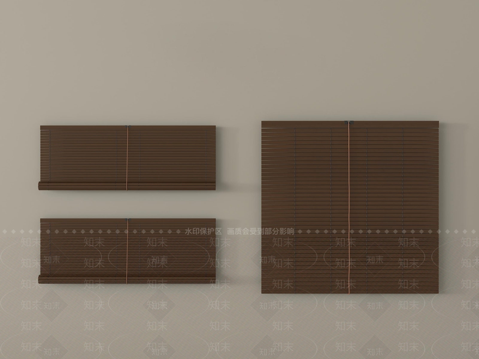 新中式百叶帘3D模型下载【ID:1204869932】