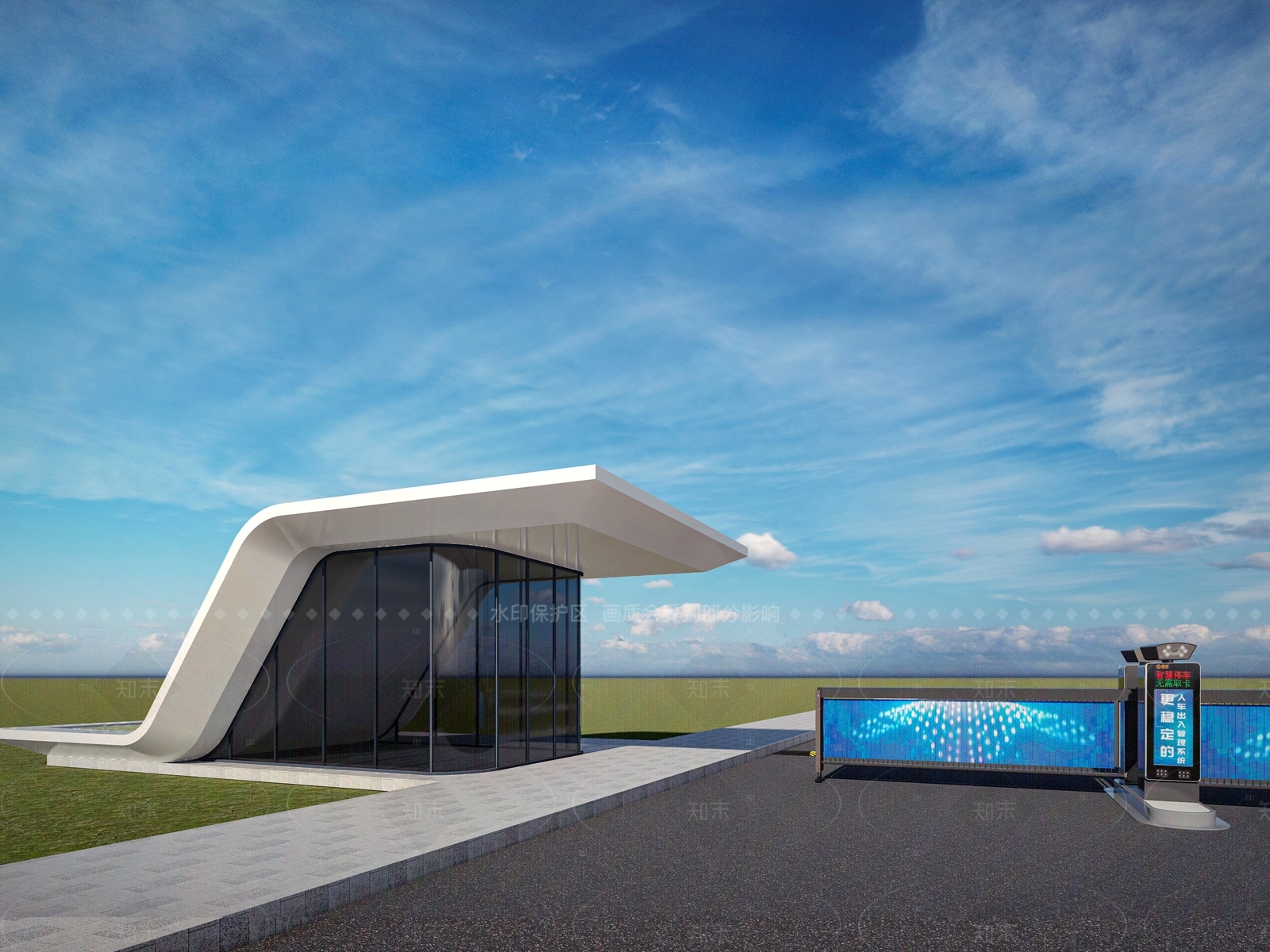 现代简约亭子SU模型下载【ID:1204908406】