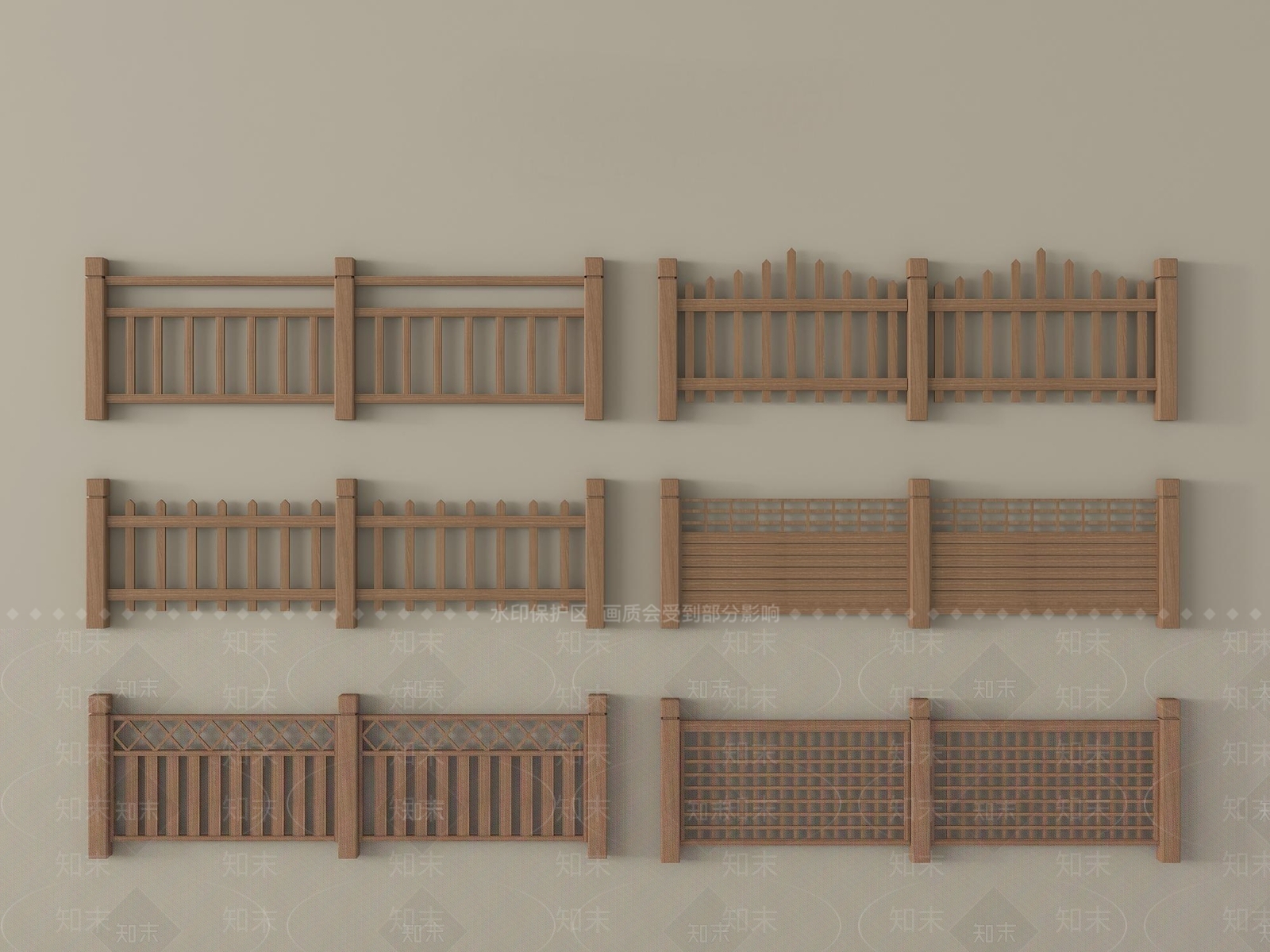 现代栏杆3D模型下载【ID:1204872627】