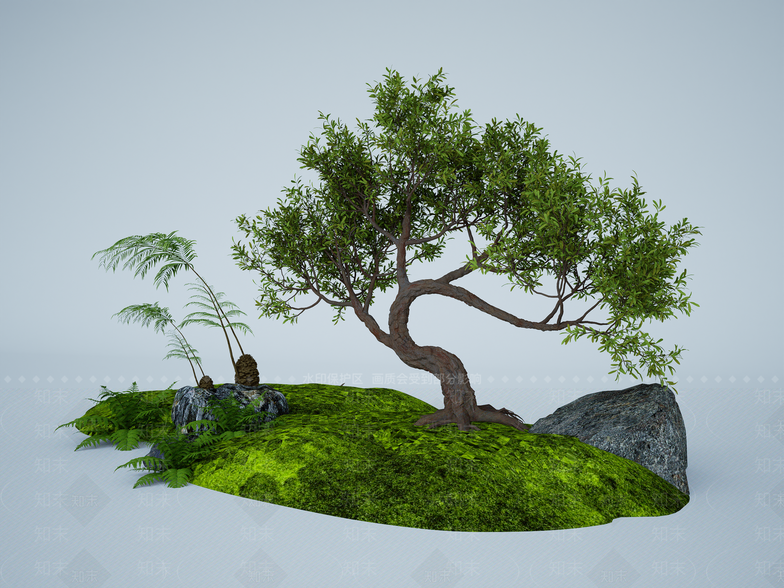 日式禅意其他景观小品SU模型下载【ID:1204873978】