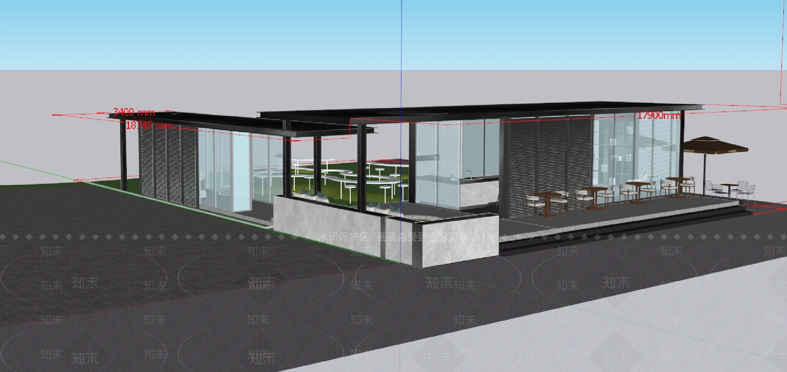 新中式现代其他商业建筑SU模型下载【ID:1204874444】