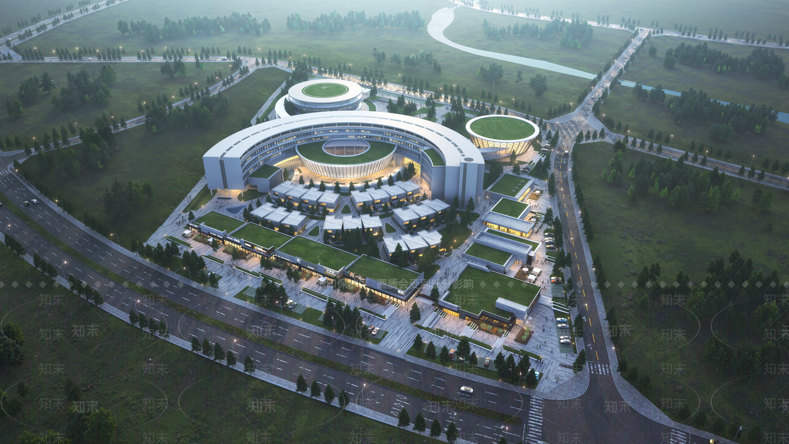 现代简欧酒店建筑SU模型下载【ID:1204879402】