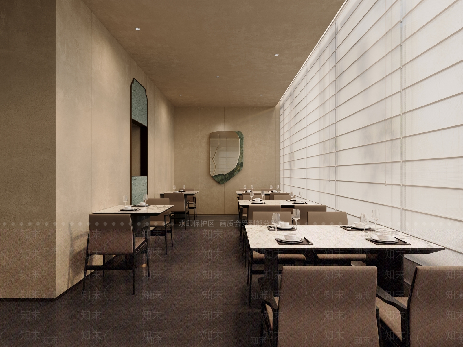现代新中式中餐厅3D模型下载【ID:1204883768】