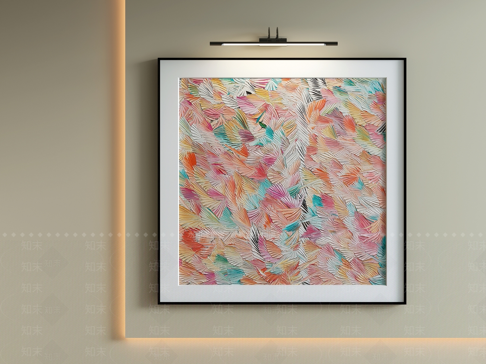 现代法式抽象挂画3D模型下载【ID:1204884441】