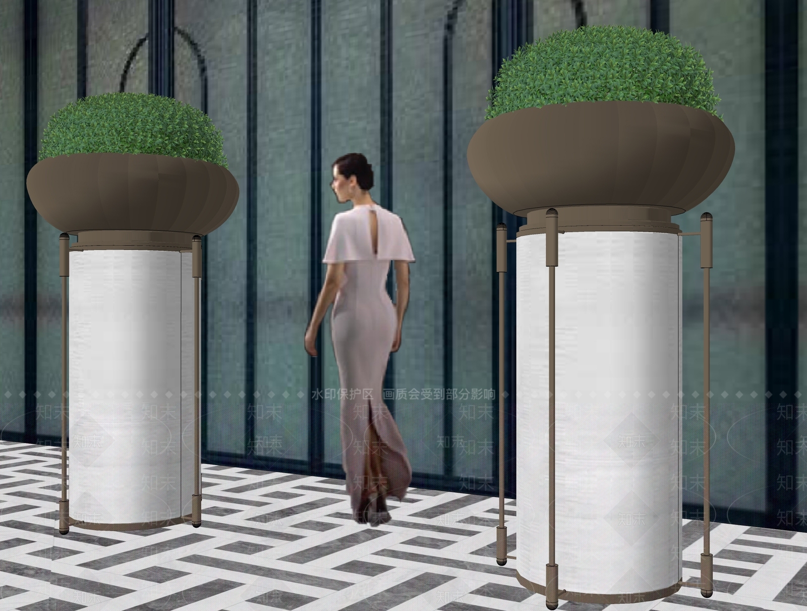 现代花钵花器SU模型下载【ID:1204884875】