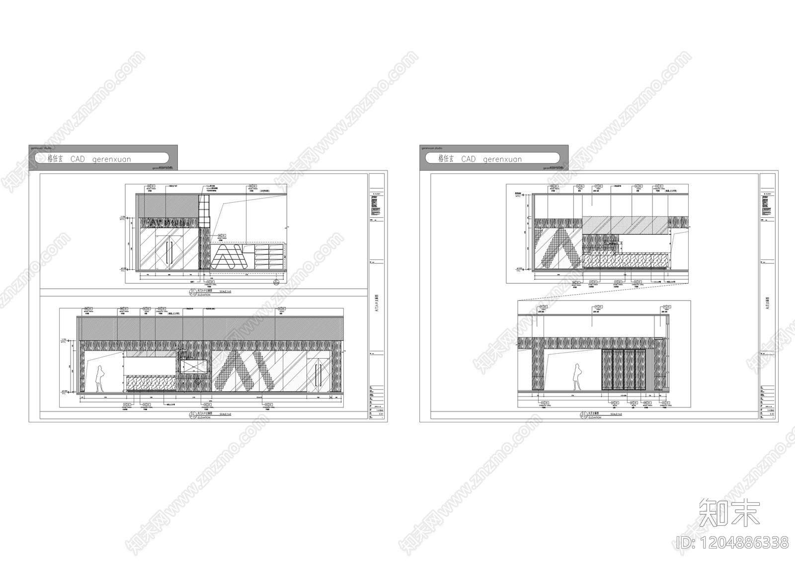 现代健身房cad施工图下载【ID:1204886338】