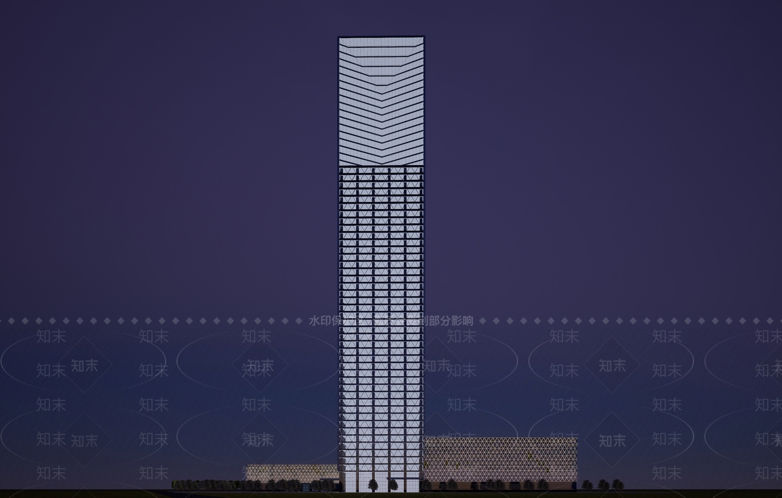 现代简约办公楼SU模型下载【ID:1204887095】