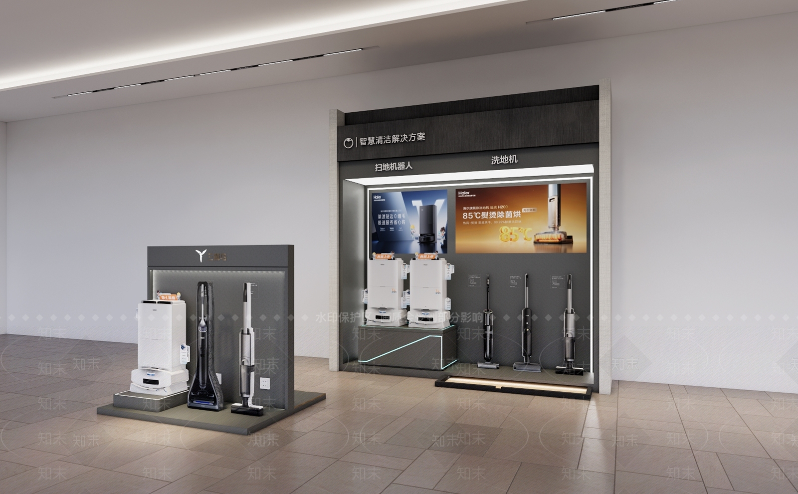 现代极简科技展厅SU模型下载【ID:1204888615】