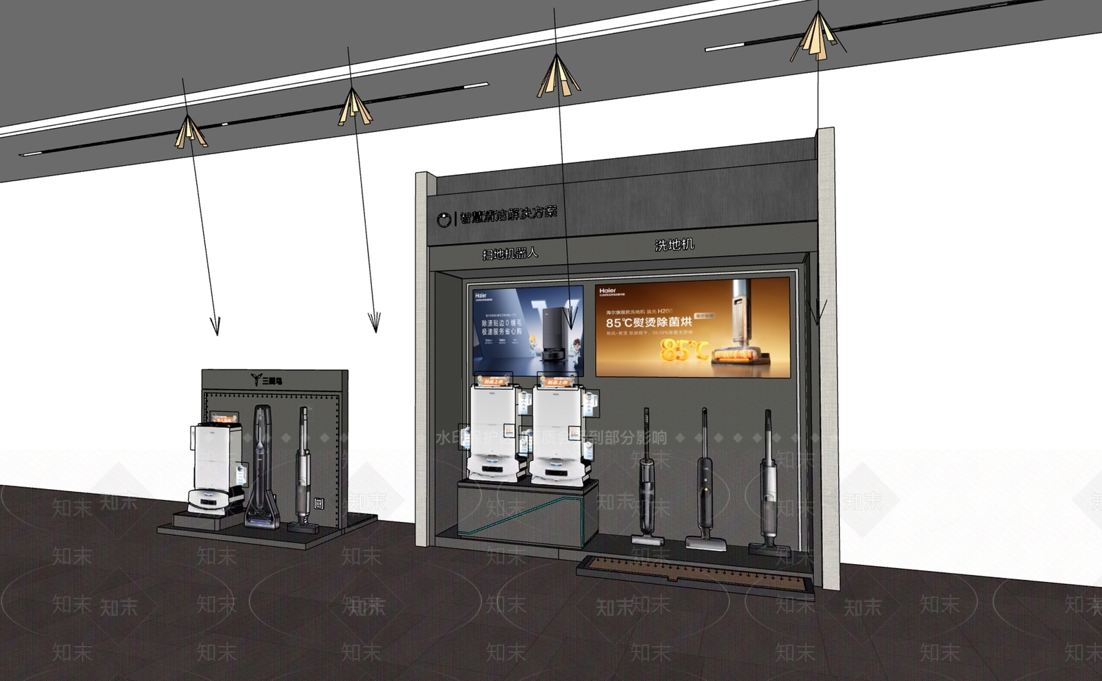 现代极简科技展厅SU模型下载【ID:1204888615】