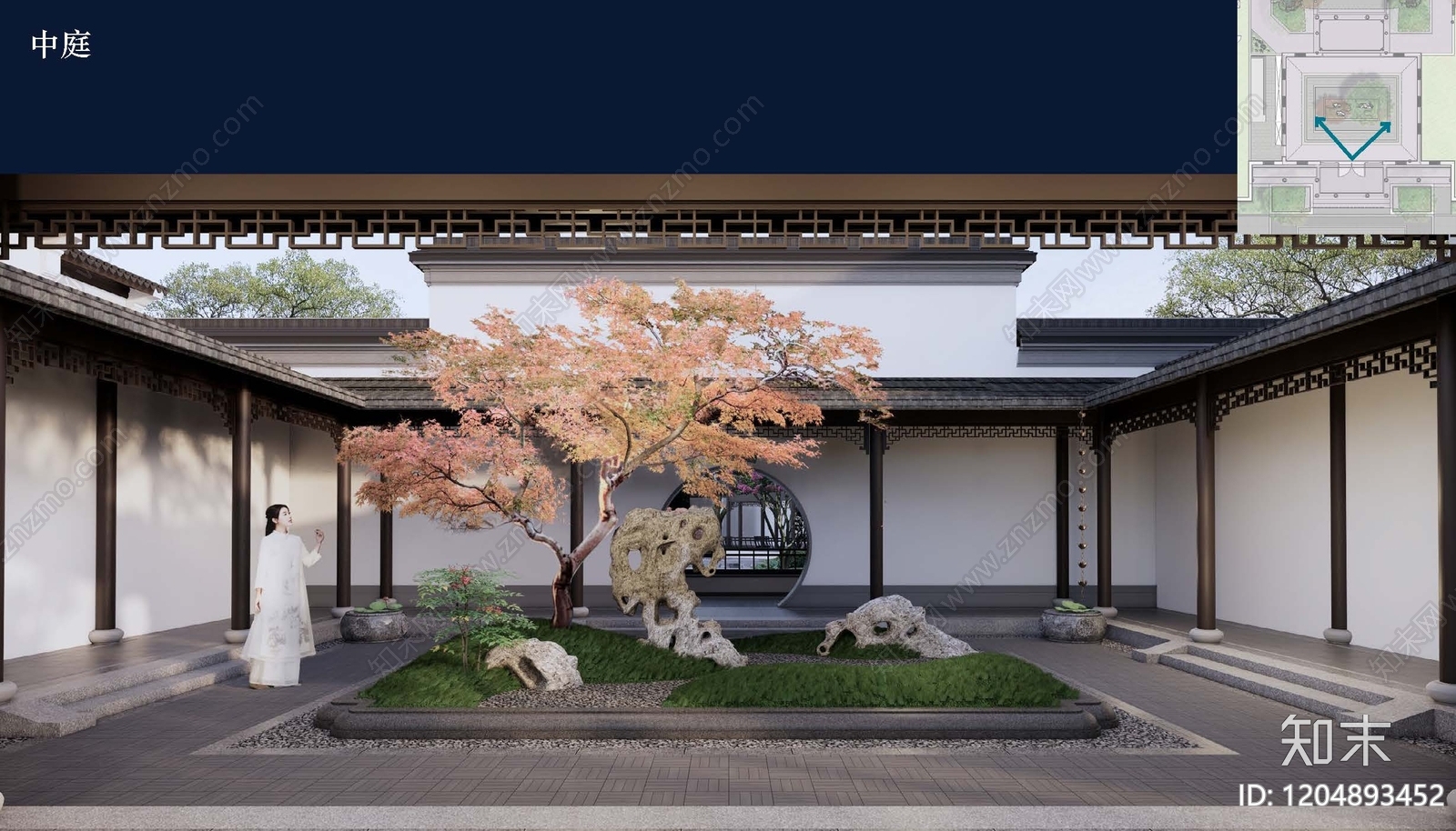 现代小区景观下载【ID:1204893452】