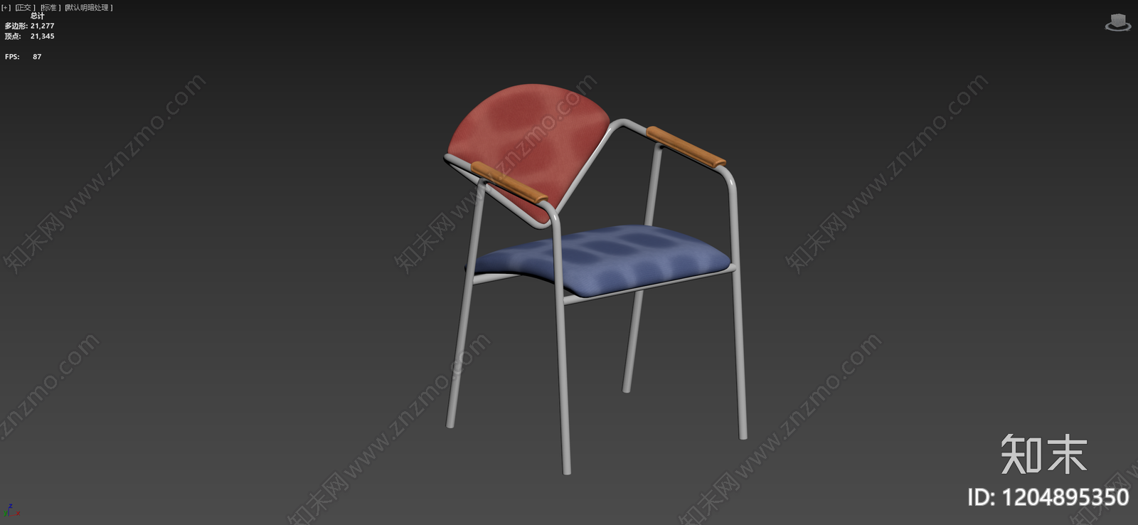 复古奶油餐椅3D模型下载【ID:1204895350】