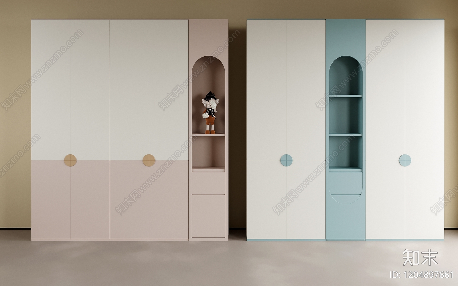 现代衣柜3D模型下载【ID:1204897661】