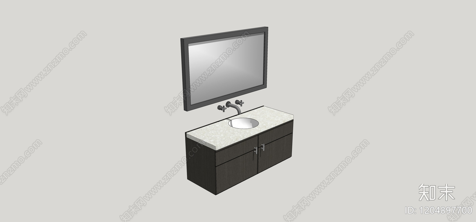 现代浴室柜SU模型下载【ID:1204897700】