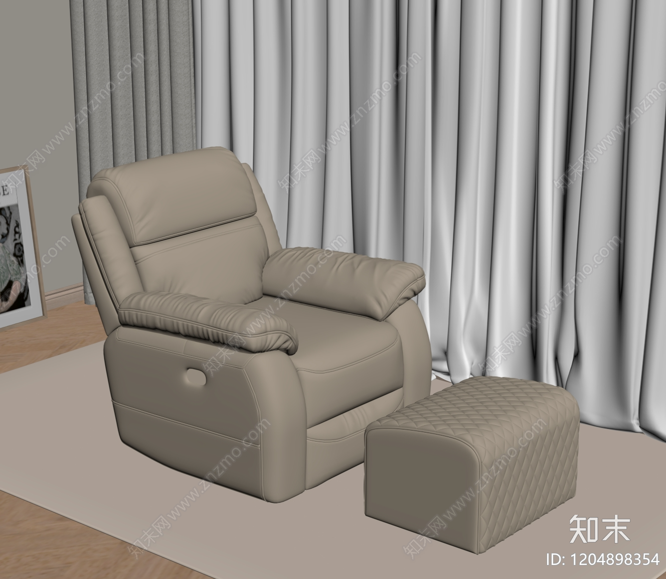 现代奶油其他椅SU模型下载【ID:1204898354】
