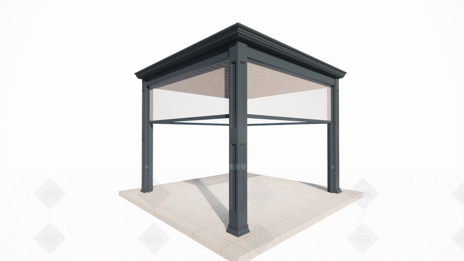 现代欧式亭子SU模型下载【ID:1204898671】