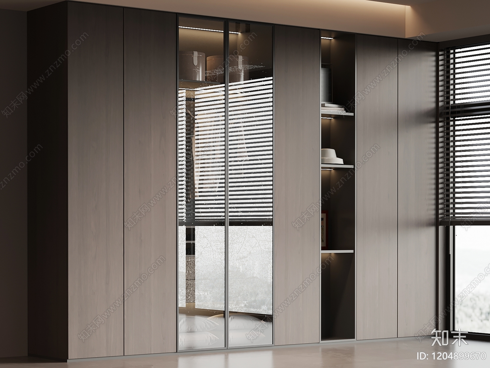 意式衣柜3D模型下载【ID:1204899670】