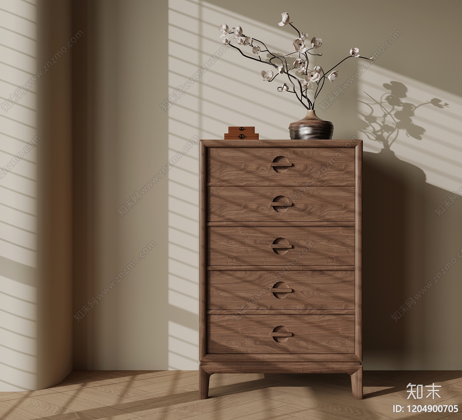 新中式斗柜SU模型下载【ID:1204900705】