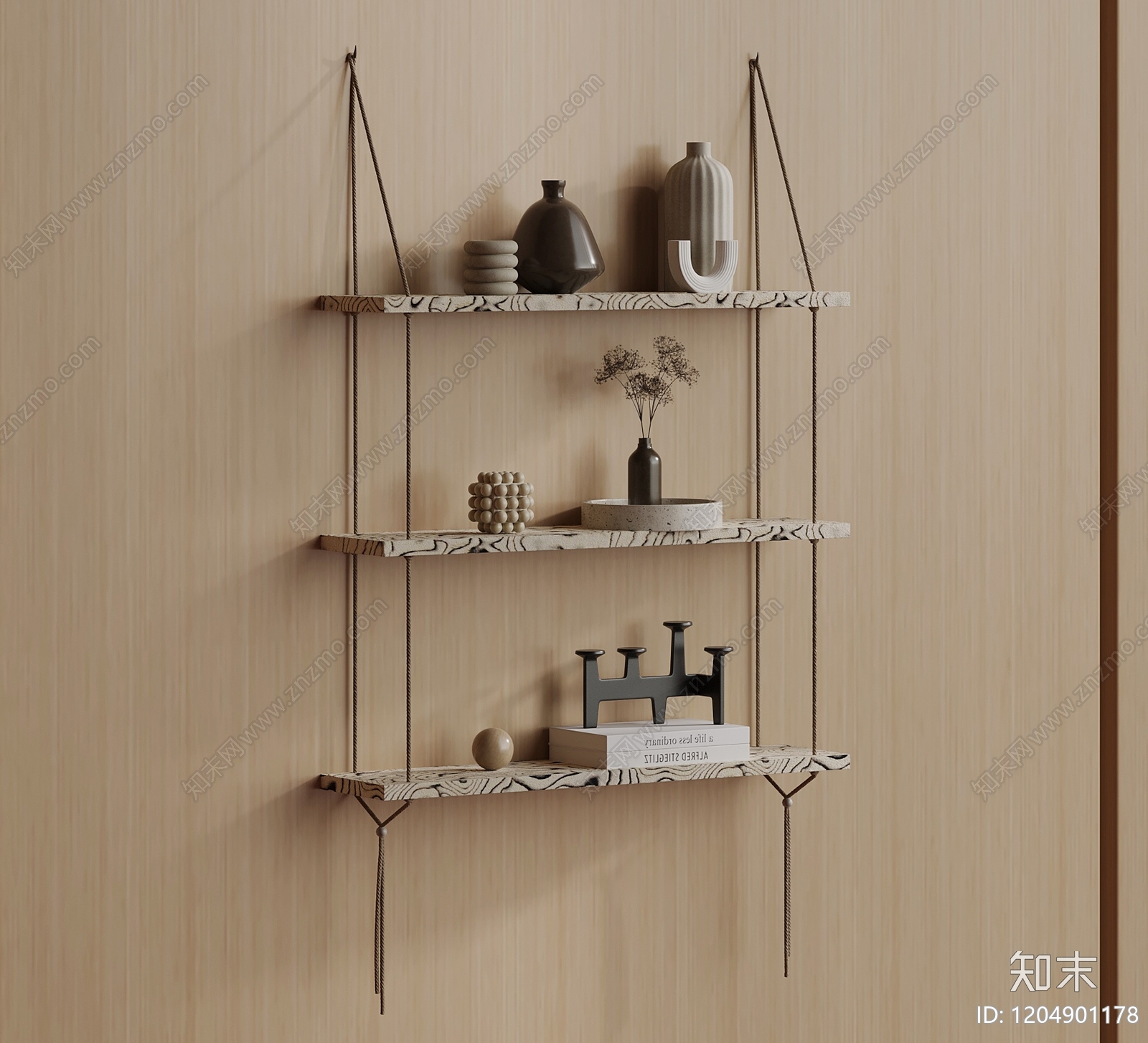现代中古置物架SU模型下载【ID:1204901178】