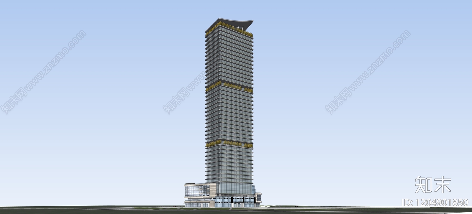 现代金融中心SU模型下载【ID:1204901850】