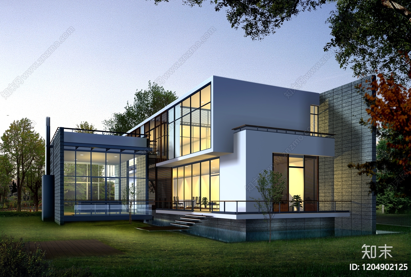 现代住宅项目效果图下载【ID:1204902125】