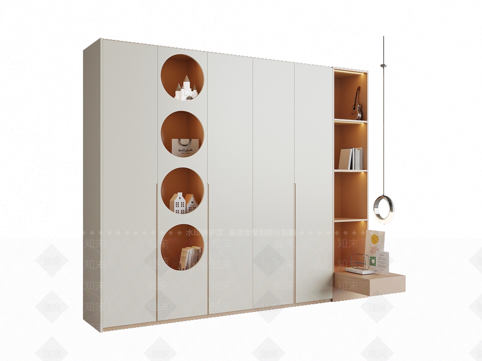 现代简约衣柜3D模型下载【ID:1204903680】