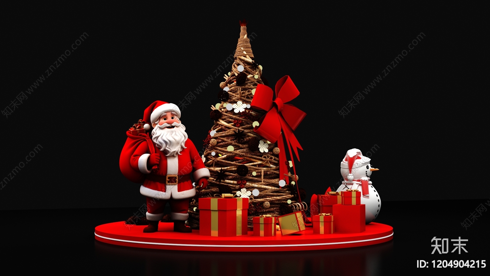 现代圣诞树3D模型下载【ID:1204904215】