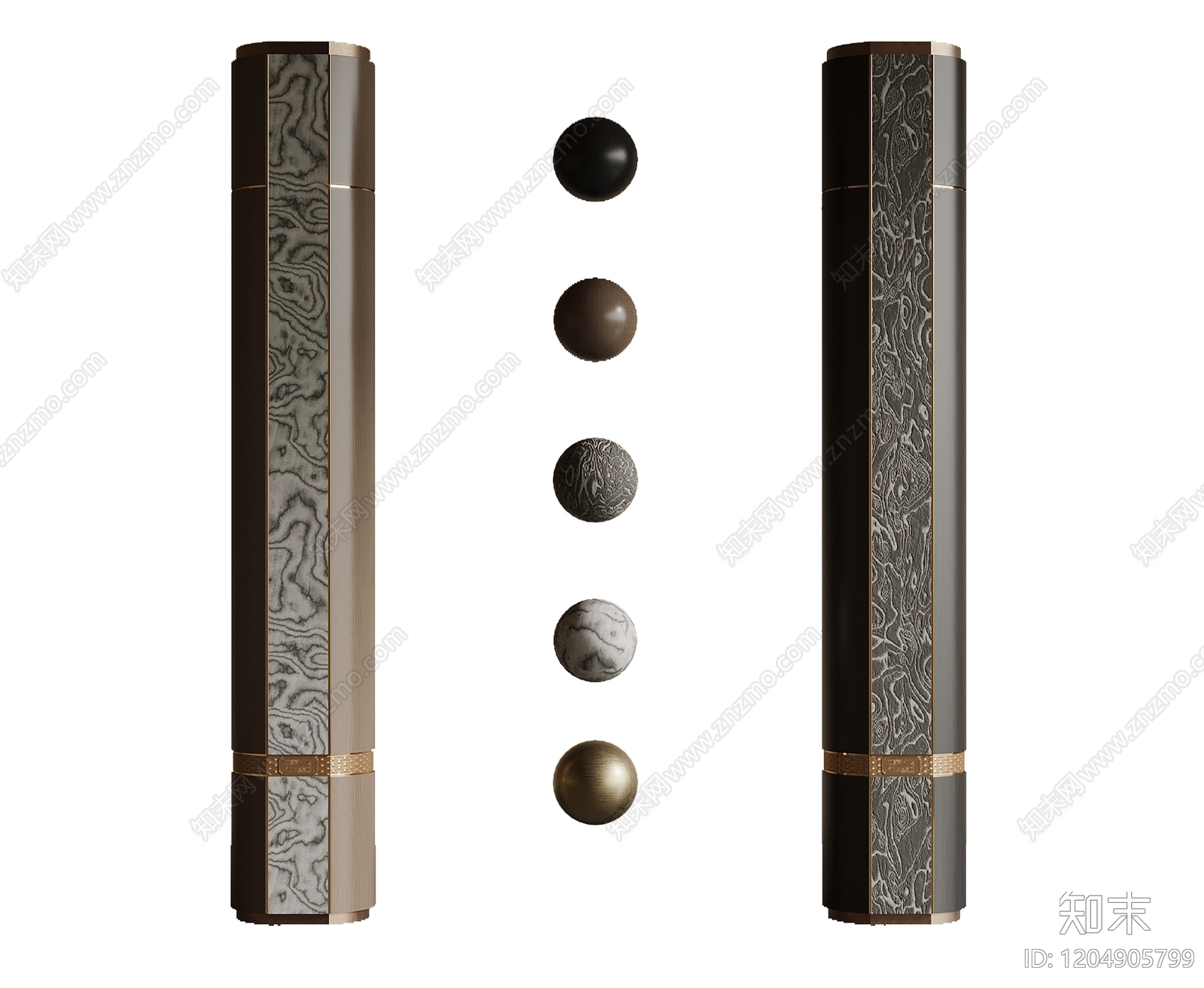 现代柱子3D模型下载【ID:1204905799】