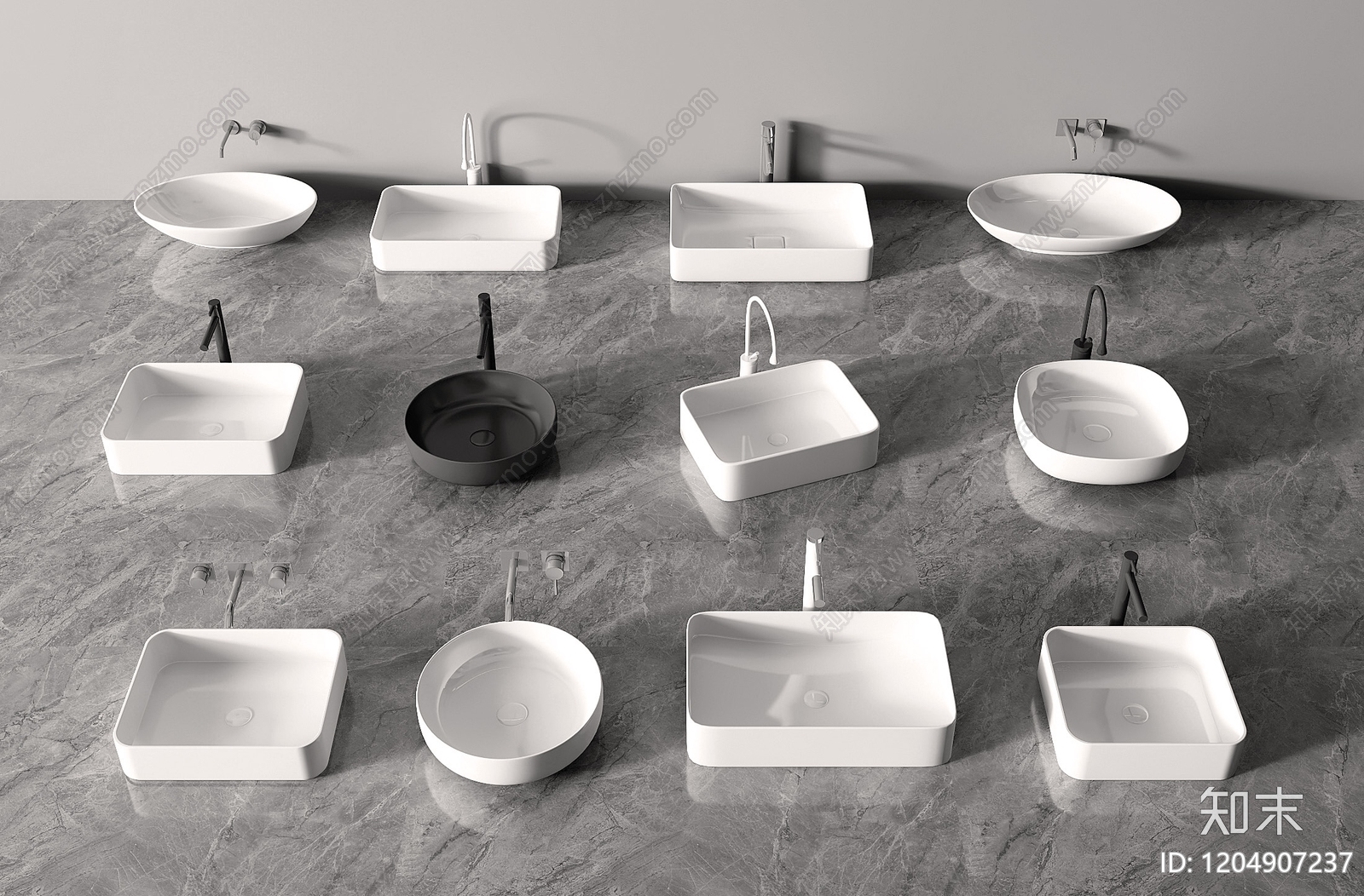 洗手台3D模型下载【ID:1204907237】