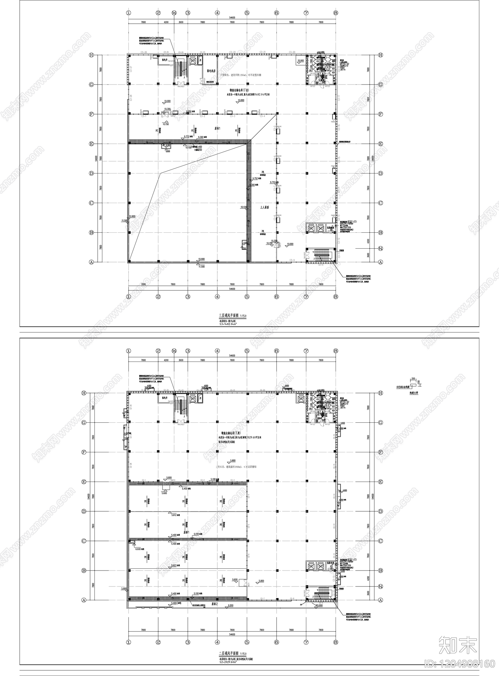 防排烟系统cad施工图下载【ID:1204908160】