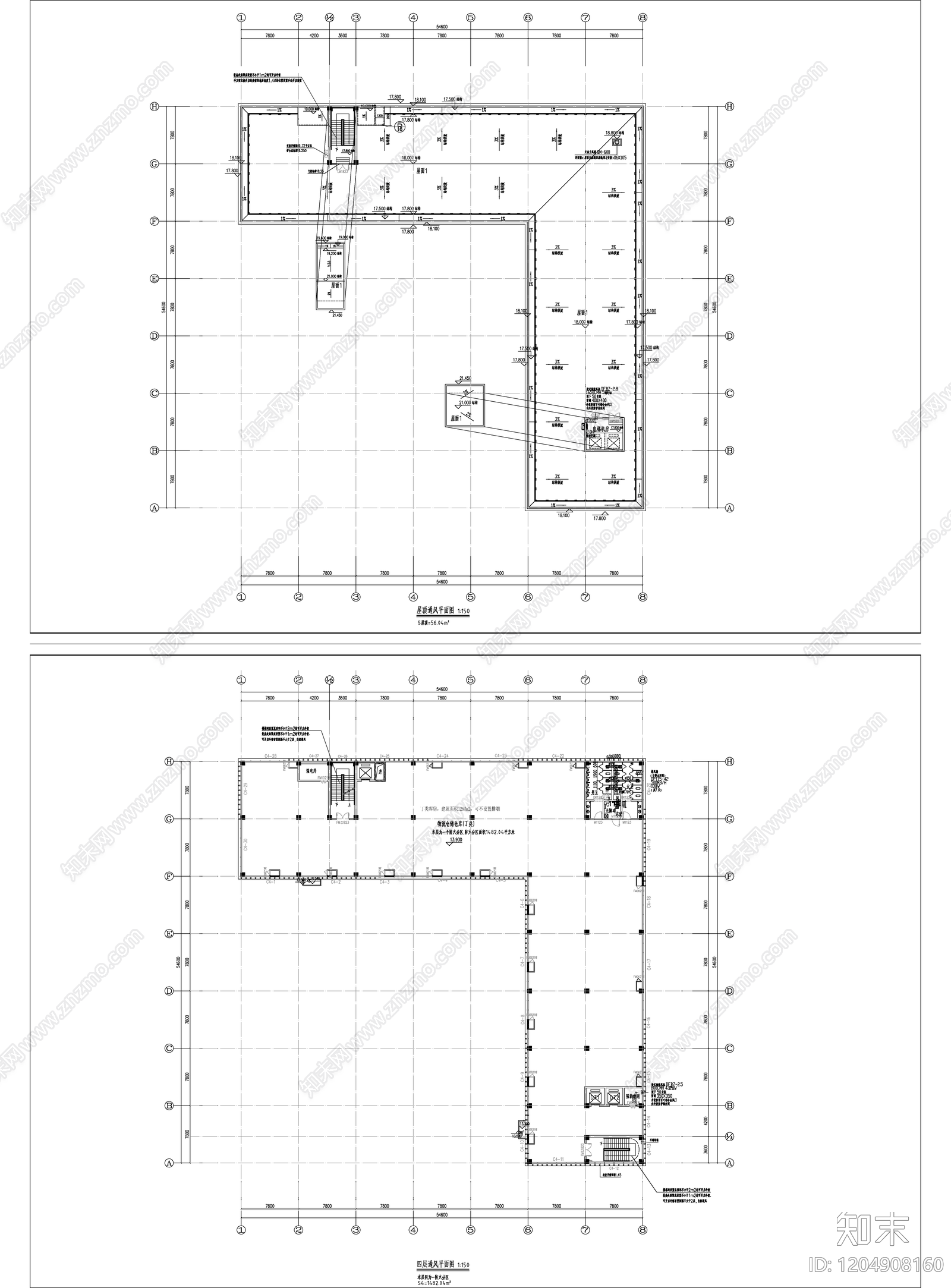 防排烟系统cad施工图下载【ID:1204908160】