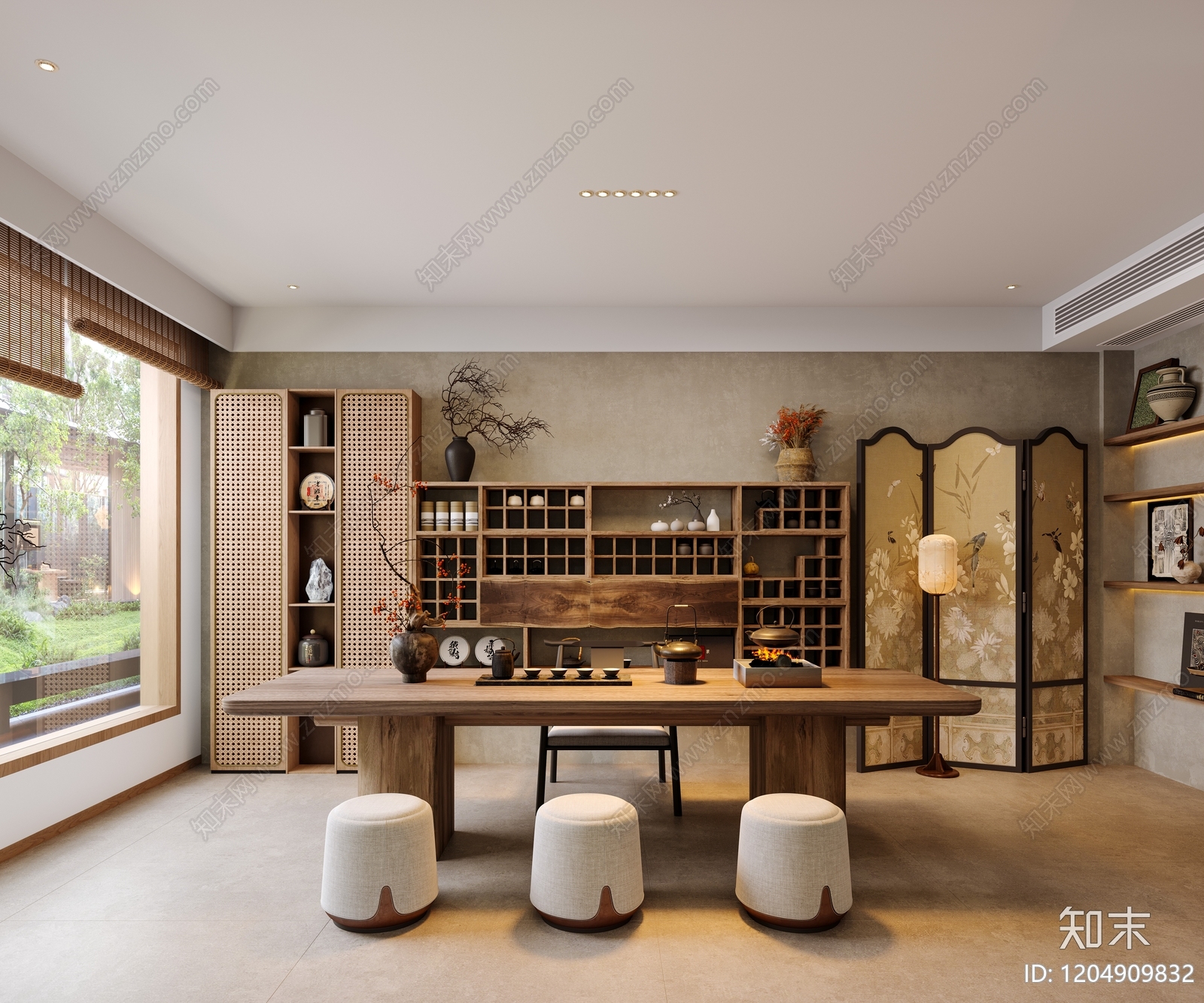 侘寂禅意茶室3D模型下载【ID:1204909832】