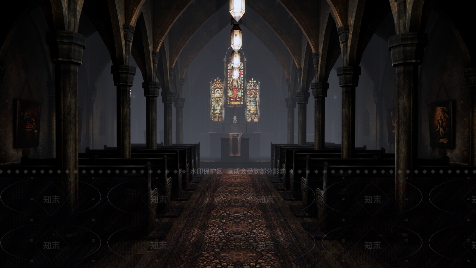 欧式复古教堂SU模型下载【ID:1204910311】