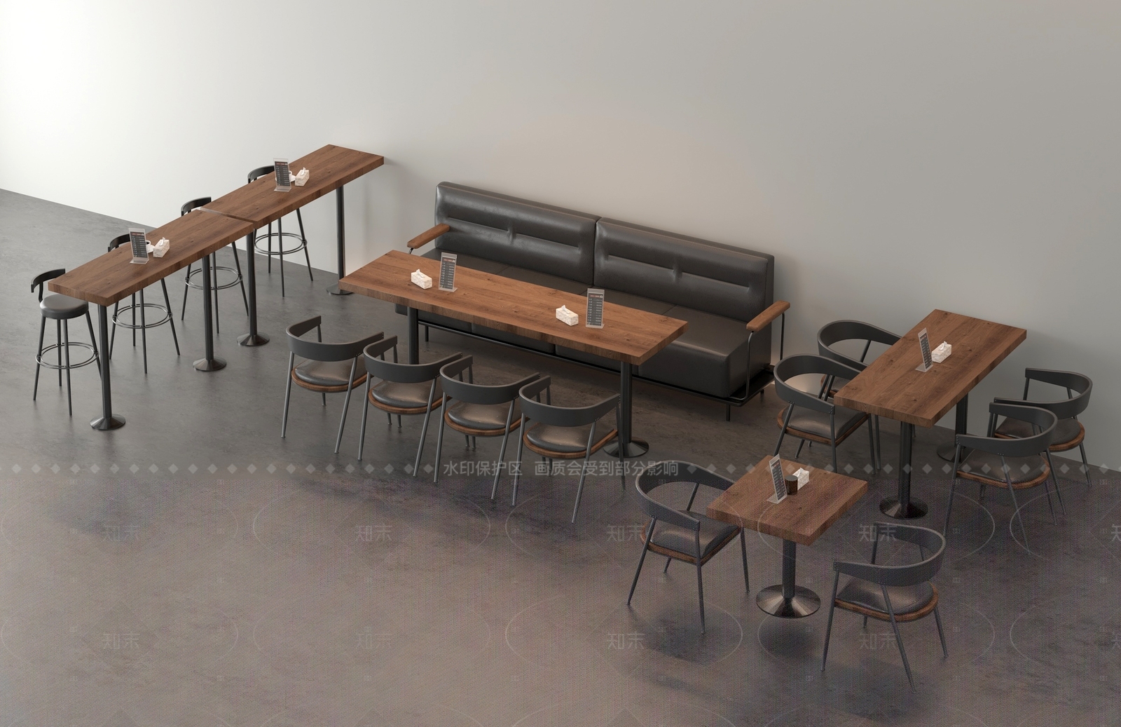 工业餐桌椅3D模型下载【ID:1204911185】