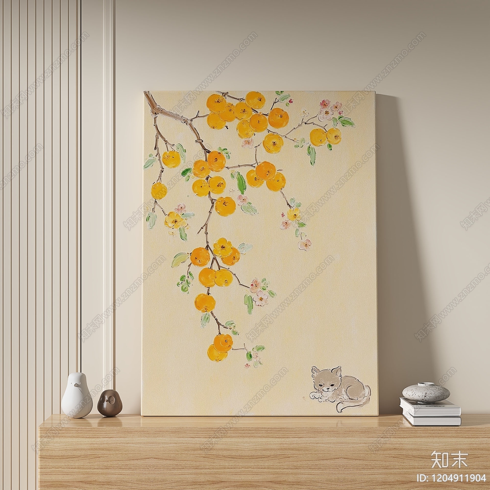 现代奶油挂画3D模型下载【ID:1204911904】