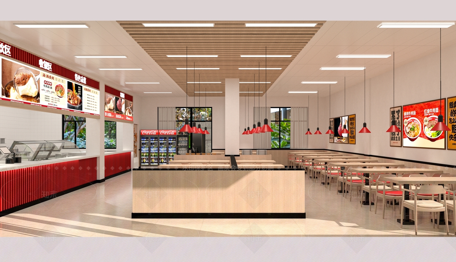 新中式现代快餐店3D模型下载【ID:1204916497】