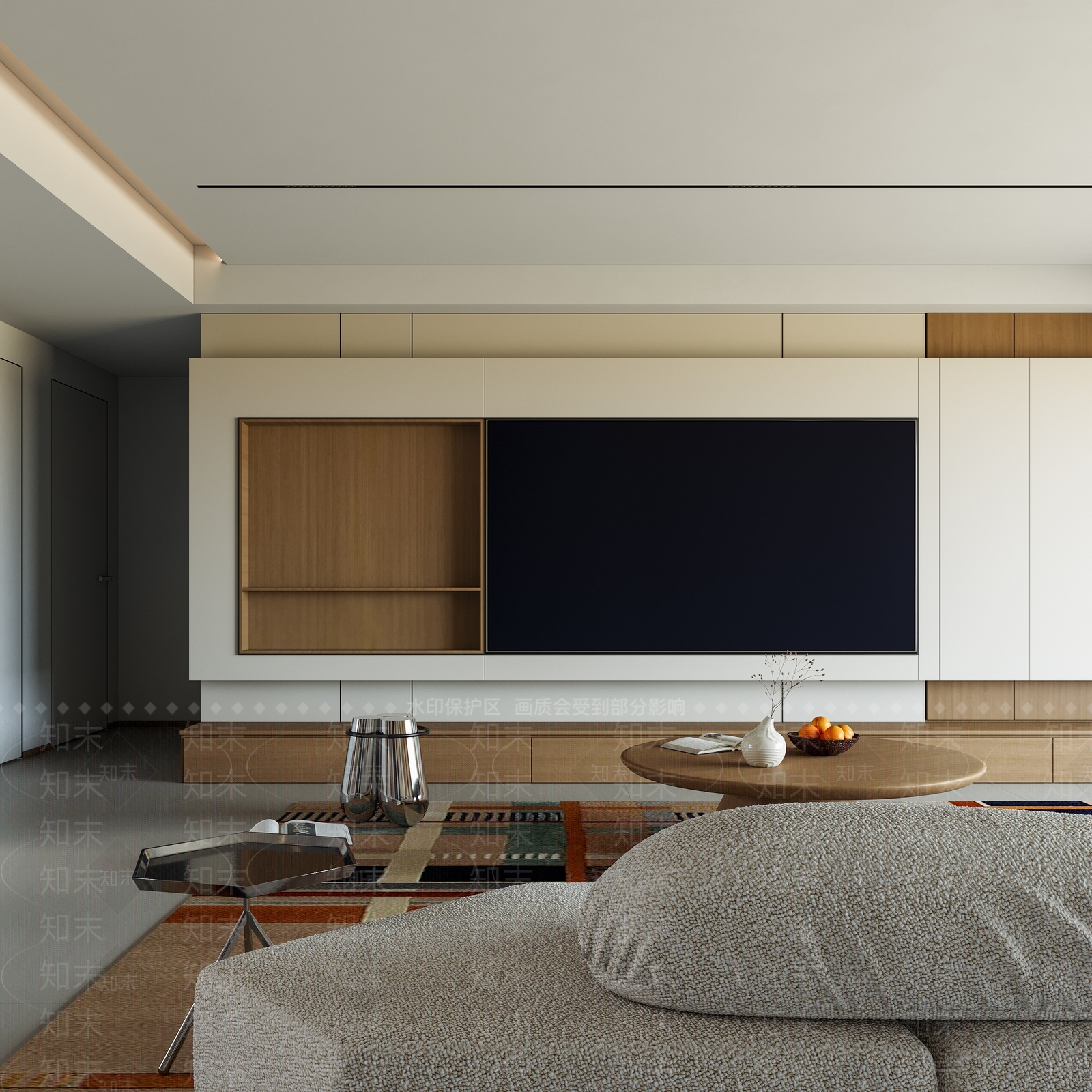 浅色布艺多人沙发模块沙发3D模型下载【ID:1227500335】
