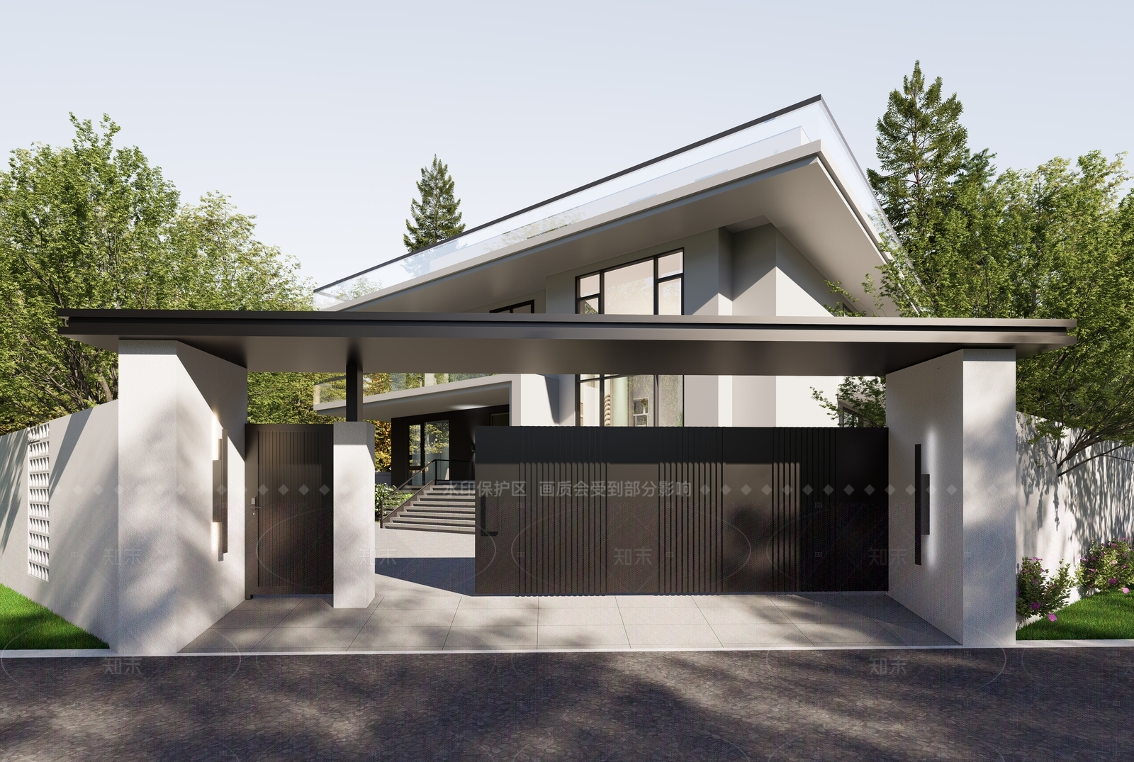 现代景观公园SU模型下载【ID:1204994040】