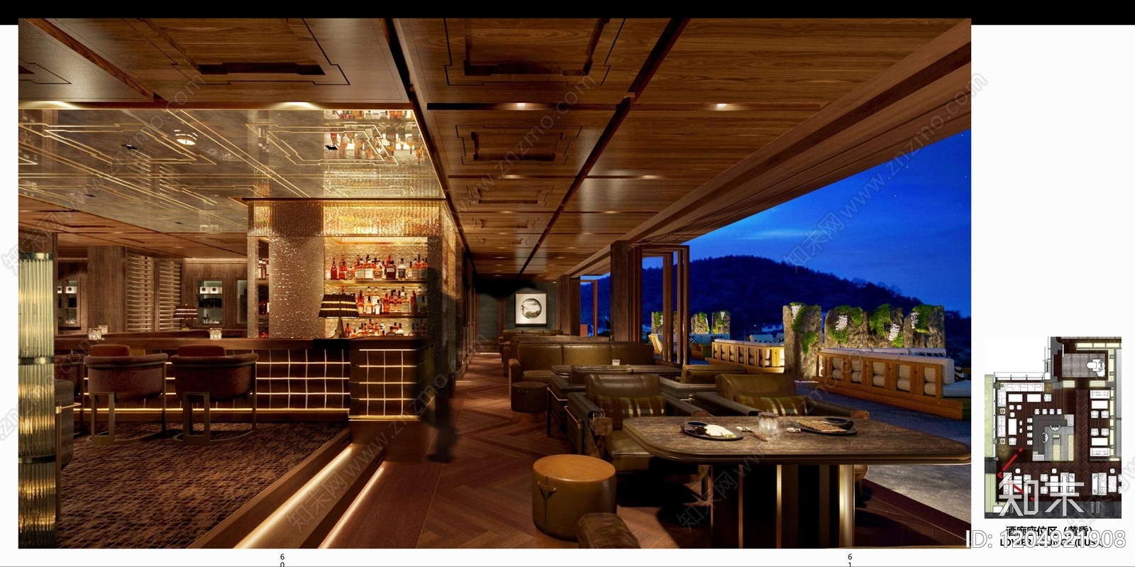 现代法式西餐厅下载【ID:1204921908】