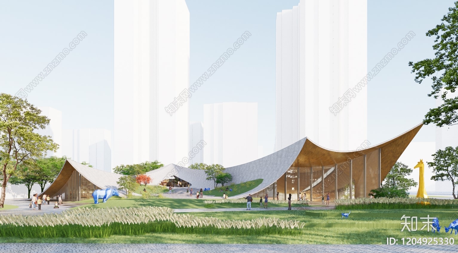 现代展馆建筑下载【ID:1204925330】