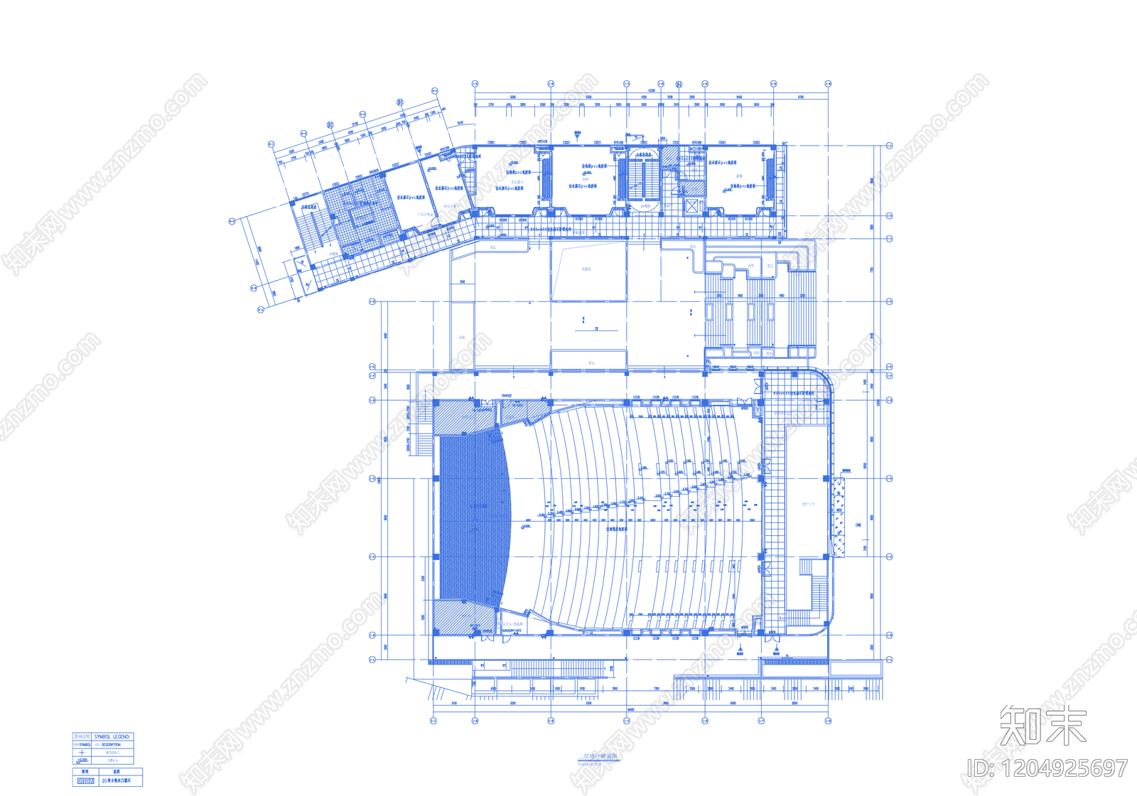 现代学校cad施工图下载【ID:1204925697】