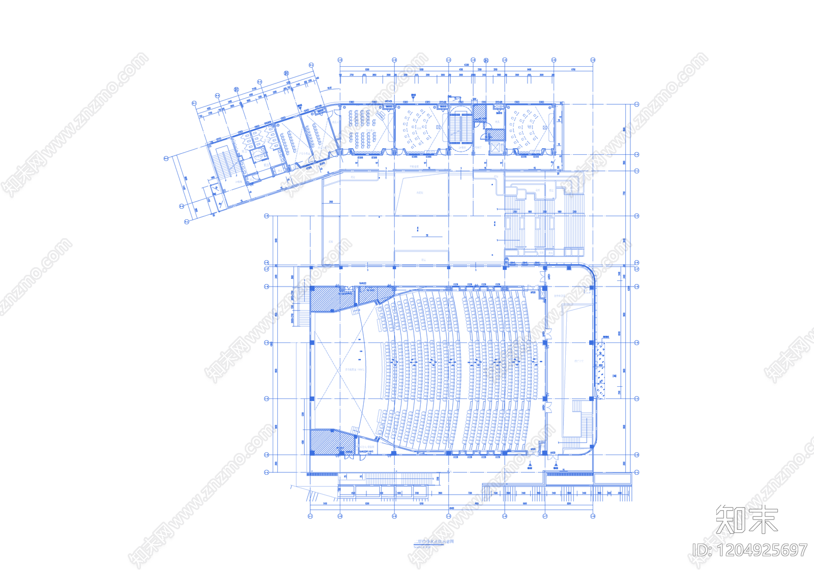 现代学校cad施工图下载【ID:1204925697】