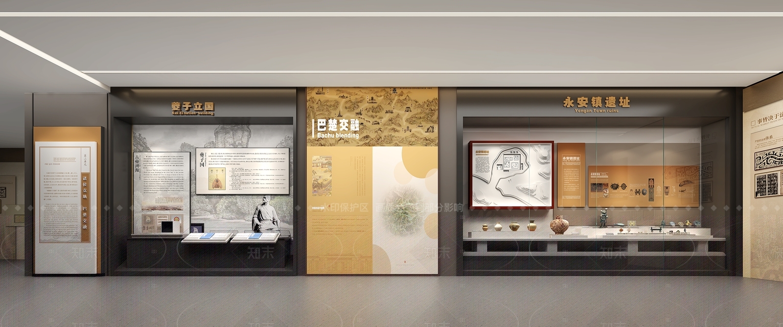 博物馆展厅SU模型精品下载_SketchUp模型_知末网