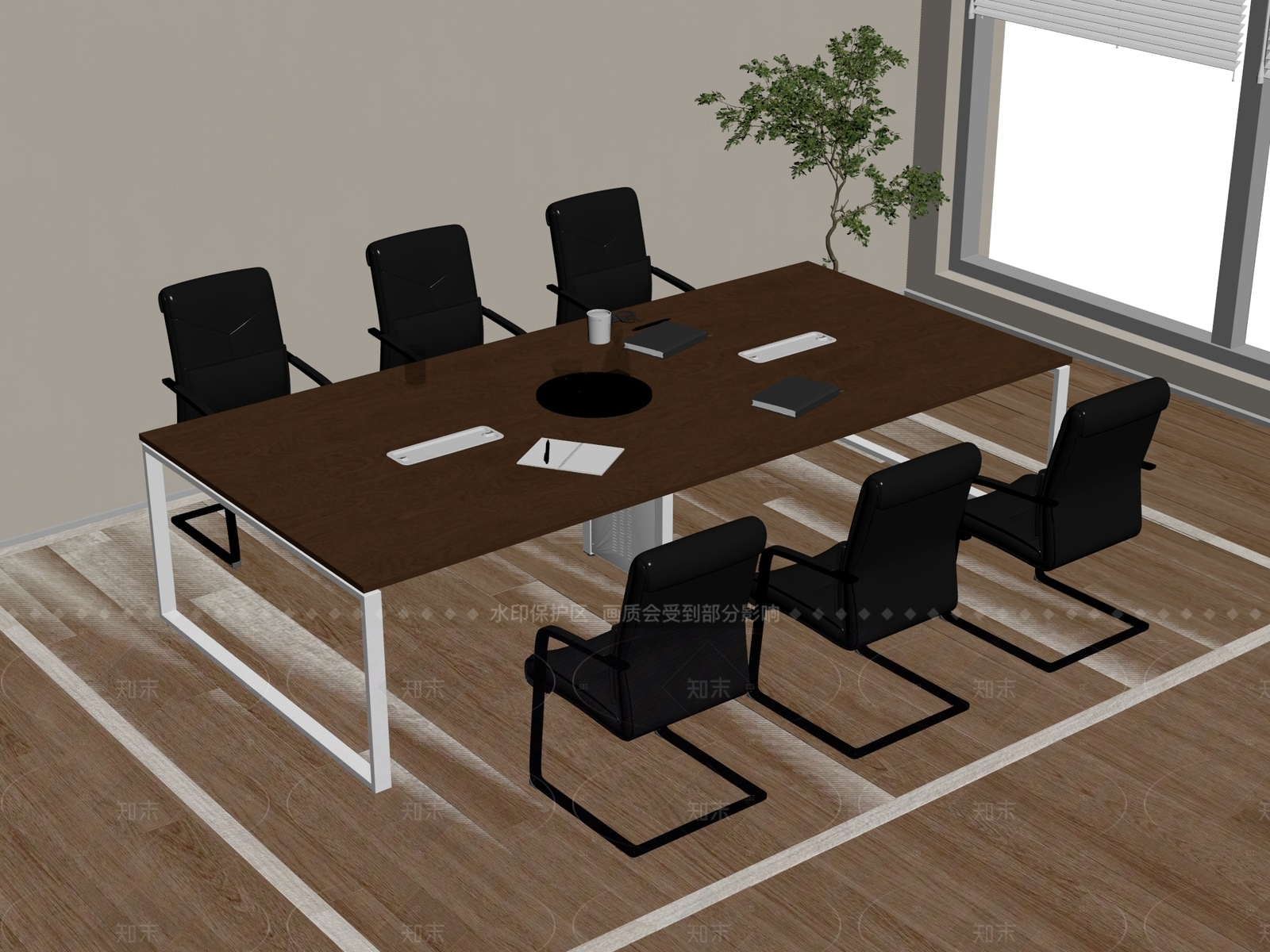 现代会议室SU模型下载【ID:1204937051】