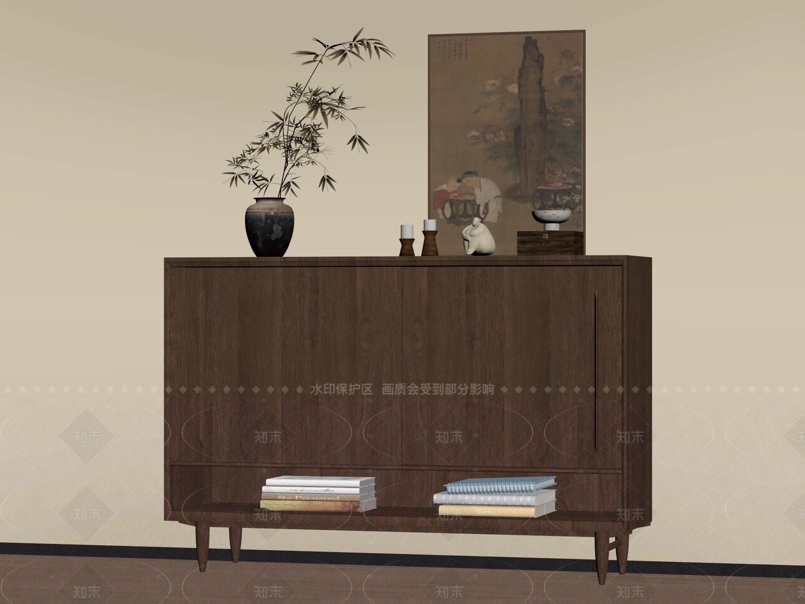 玄关柜SU模型下载【ID:1204937360】