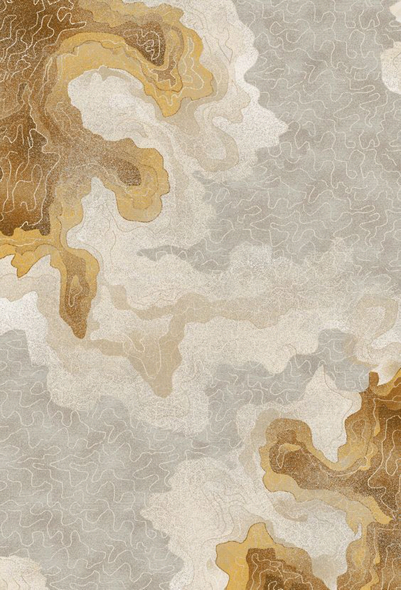 新中式轻奢条纹地毯贴图下载【ID:1204938127】