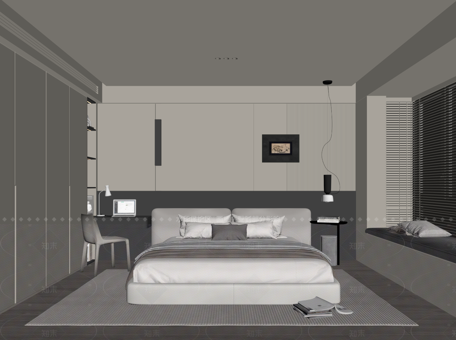 现代家居卧室SU模型下载【ID:1204940537】