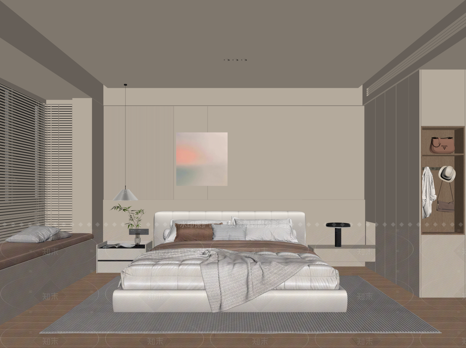现代家居卧室SU模型下载【ID:1204940635】