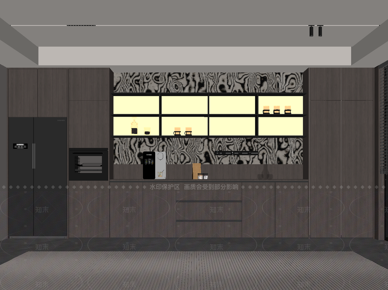 现代意式酒柜SU模型下载【ID:1204941907】