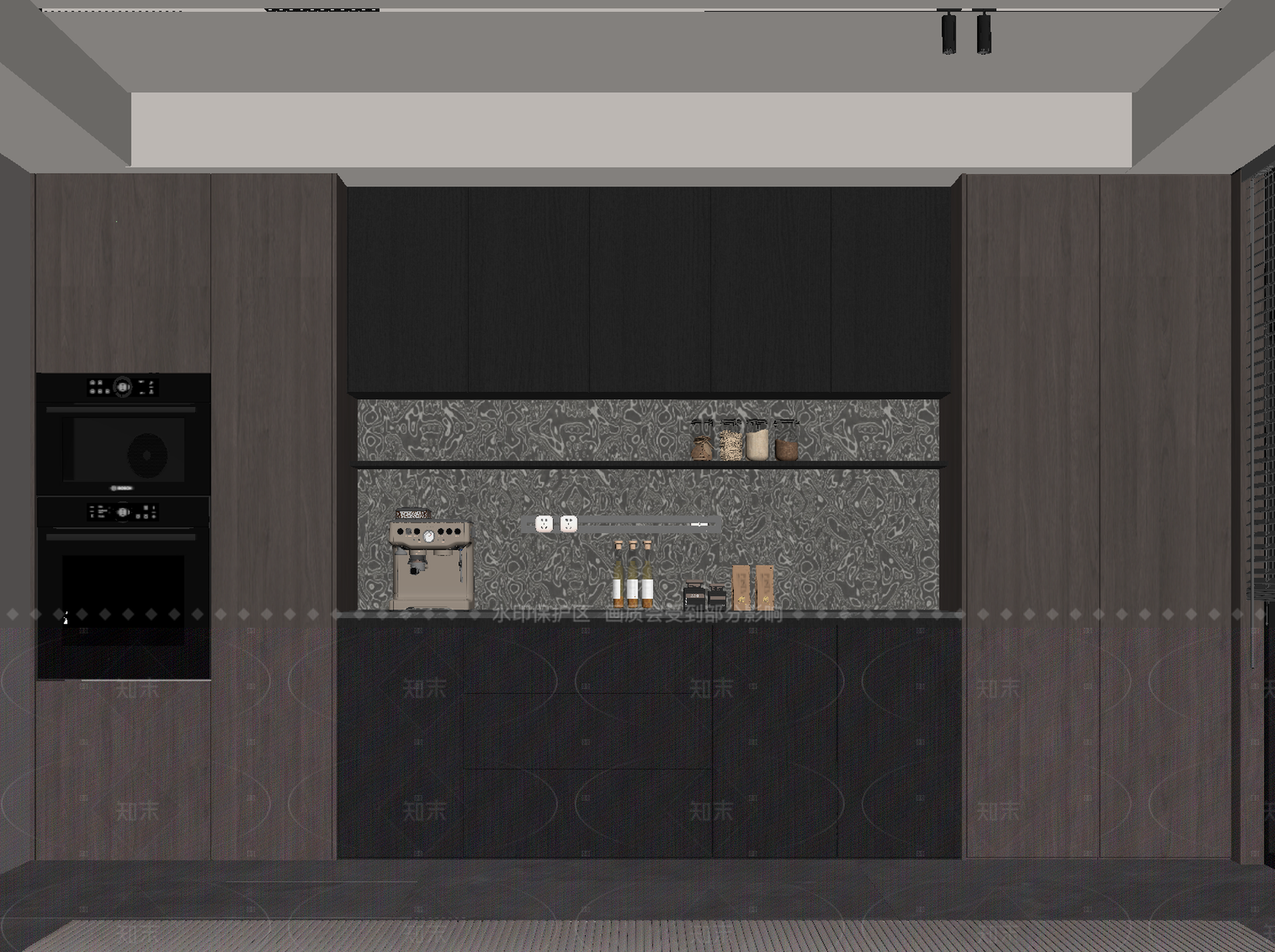 现代意式酒柜SU模型下载【ID:1204942126】