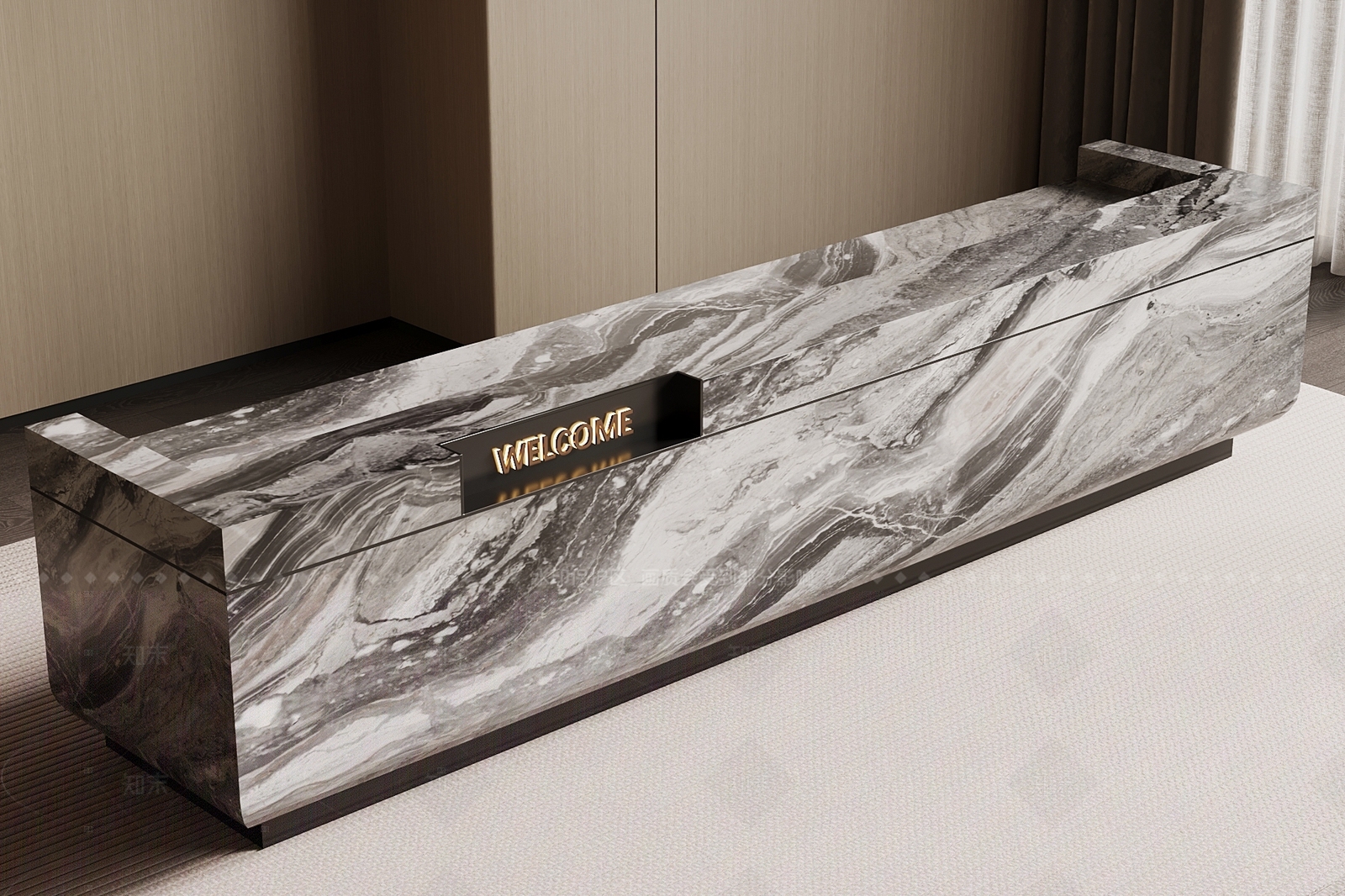 现代意式前台3D模型下载【ID:1204942573】